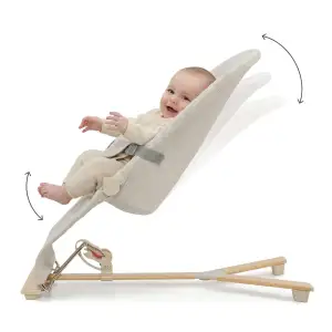 Шезлонг-гойдалка Kinderkraft Mimi Beige Wood (KBMIMI00WOD0000)