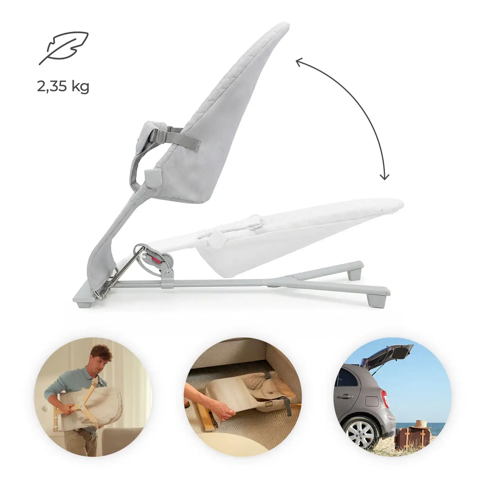 Шезлонг-гойдалка Kinderkraft Mimi Nordic Breeze (KBMIMI00NOR0000)