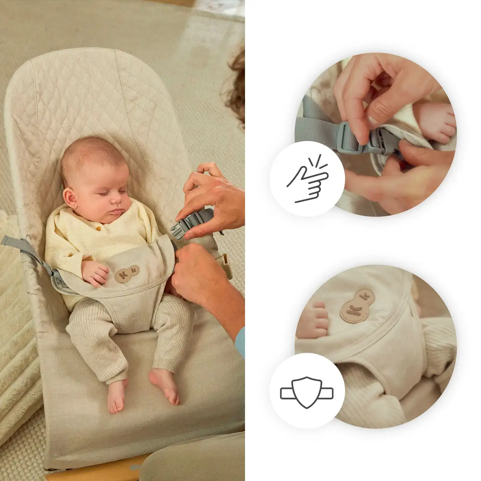 Шезлонг-гойдалка Kinderkraft Mimi Nordic Breeze (KBMIMI00NOR0000)