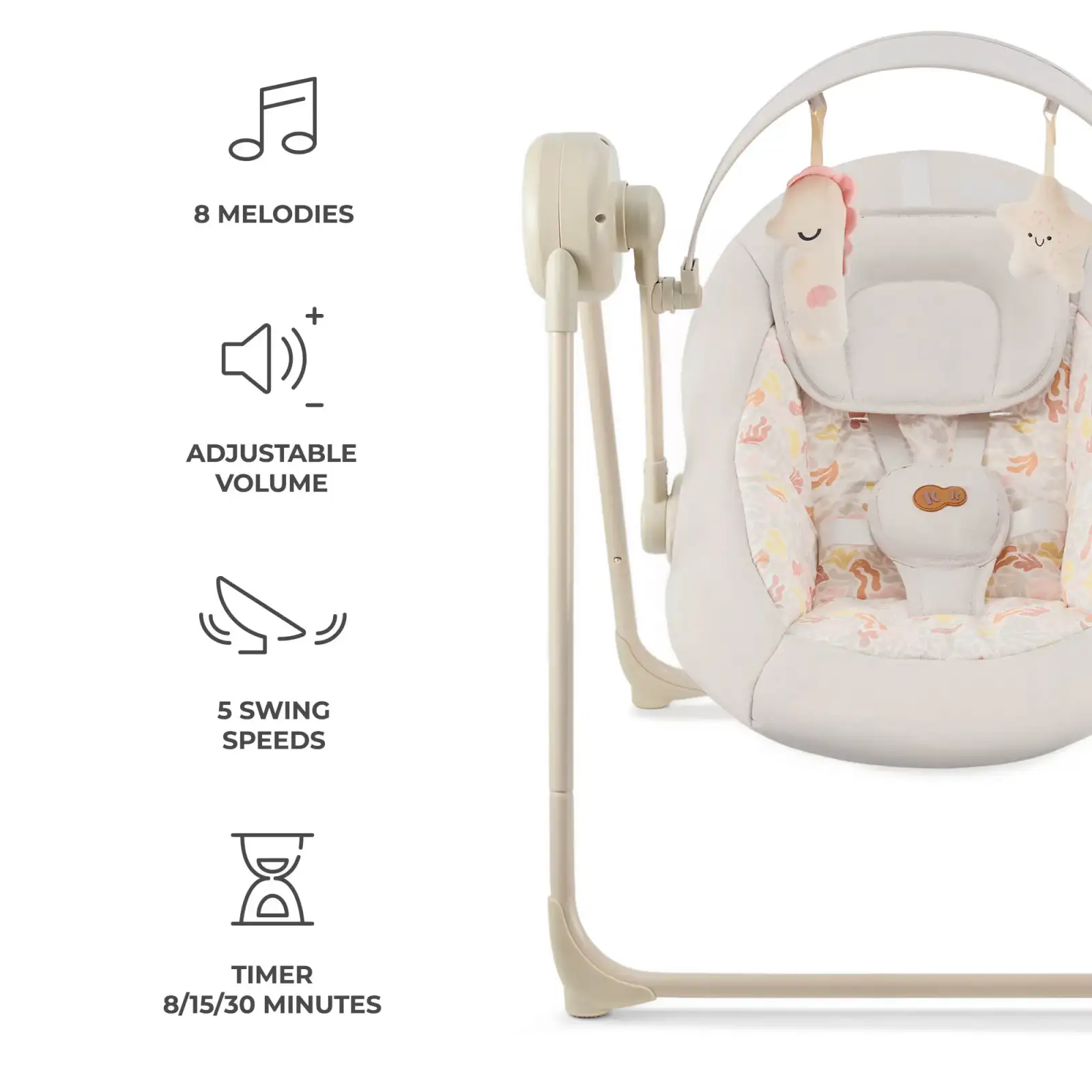 Крісло-гойдалка Kinderkraft Swingee Beige (KBSWIN00BEG0000)