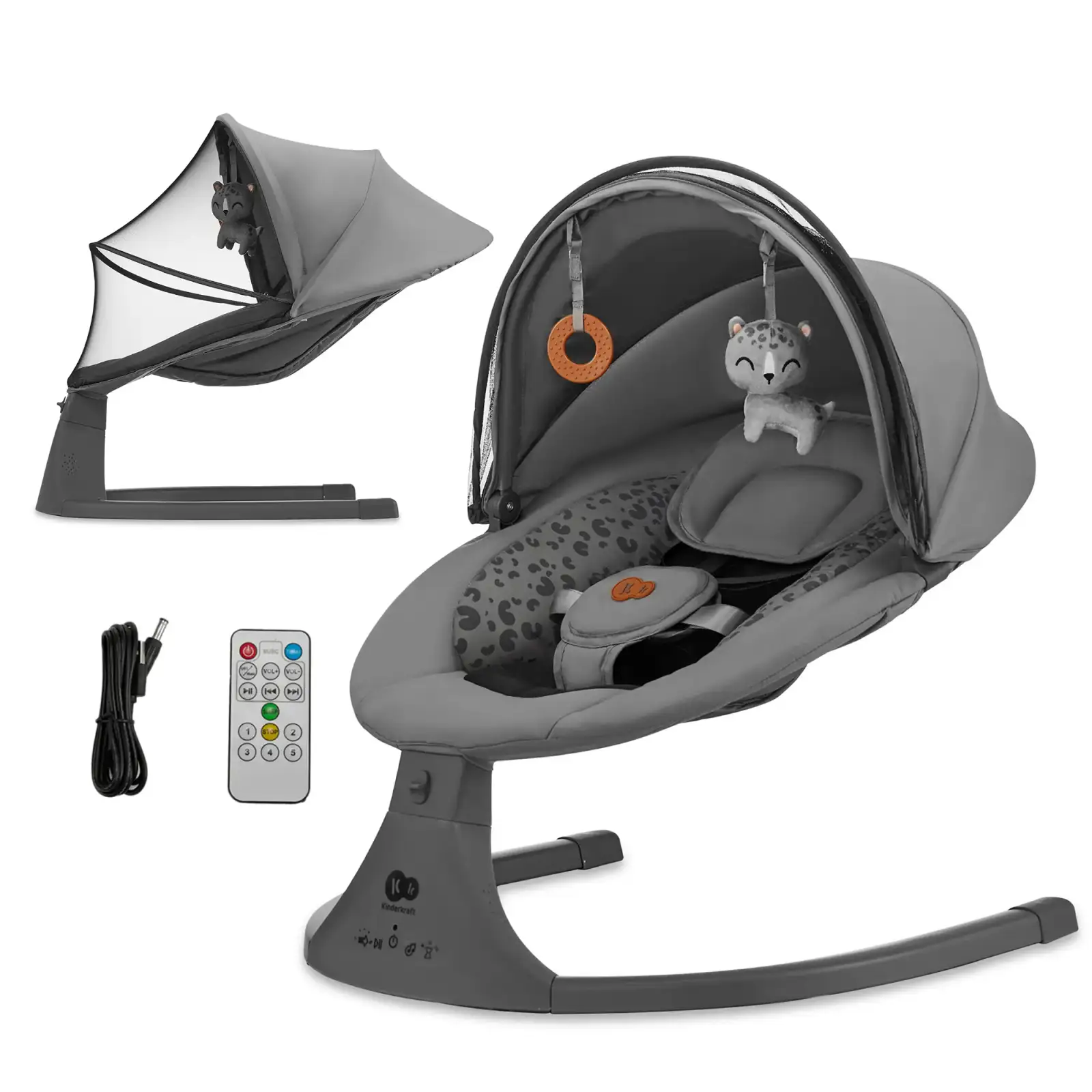 Кресло-качалка Kinderkraft Lumi 2 Light Grey (KBLUMI02LGR0000)