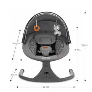 Крісло-гойдалка Kinderkraft Lumi 2 Dark Grey (KBLUMI02DGR0000)