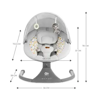 Кресло-качалка Kinderkraft Lumi 2 Light Grey (KBLUMI02LGR0000)