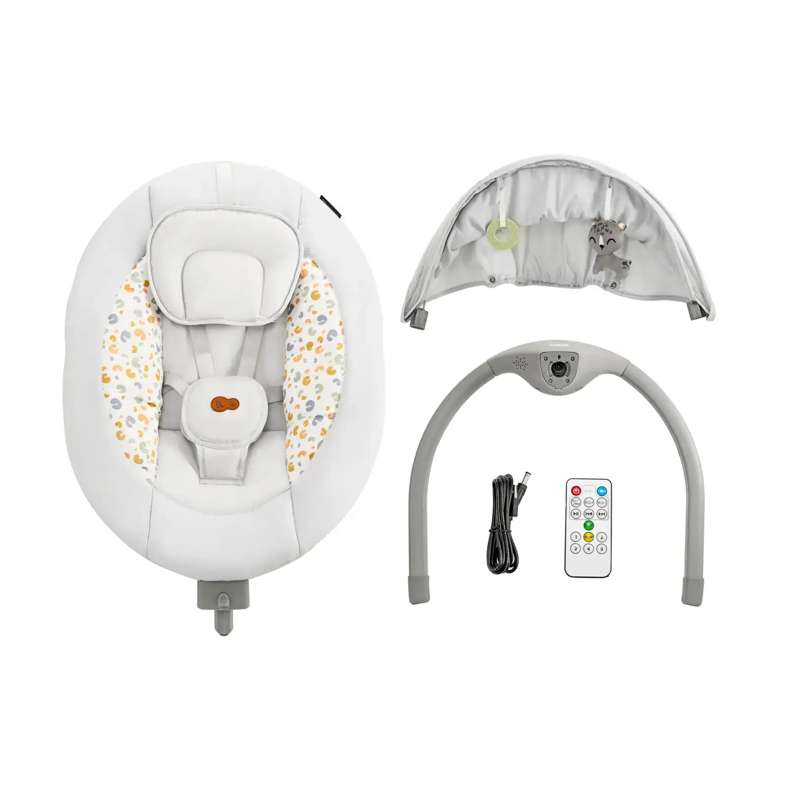 Кресло-качалка Kinderkraft Lumi 2 Light Grey (KBLUMI02LGR0000)
