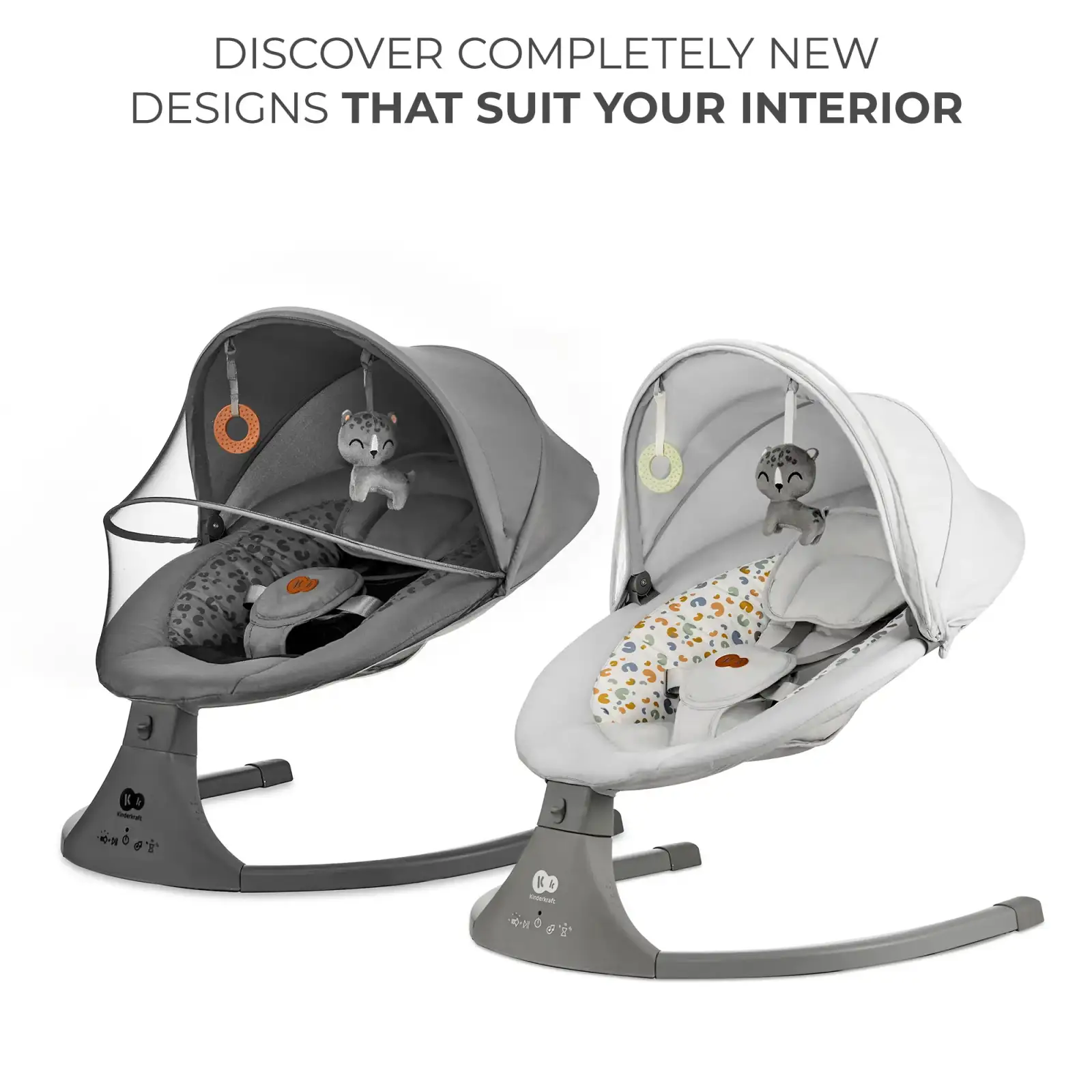 Кресло-качалка Kinderkraft Lumi 2 Light Grey (KBLUMI02LGR0000)