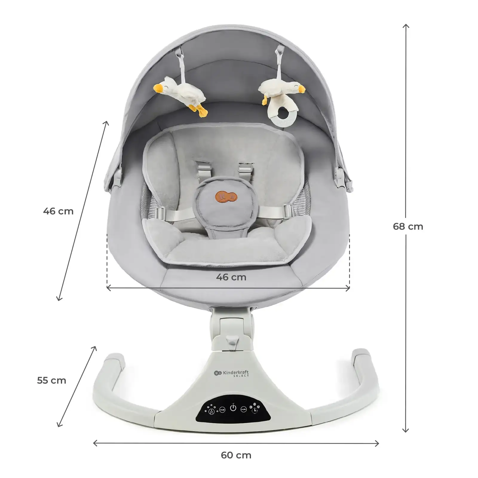 Крісло-гойдалка Kinderkraft Tulsy Gray (KBTULS00GRY0000)