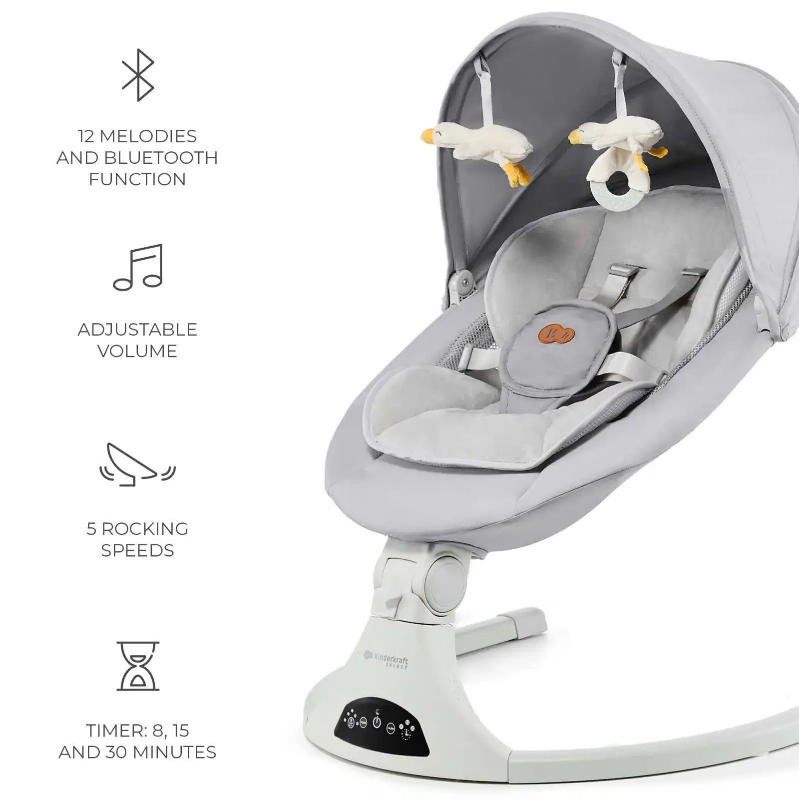 Крісло-гойдалка Kinderkraft Tulsy Gray (KBTULS00GRY0000)