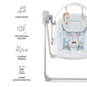 Крісло-гойдалка Kinderkraft Swingee Grey (KBSWIN00GRY0000)