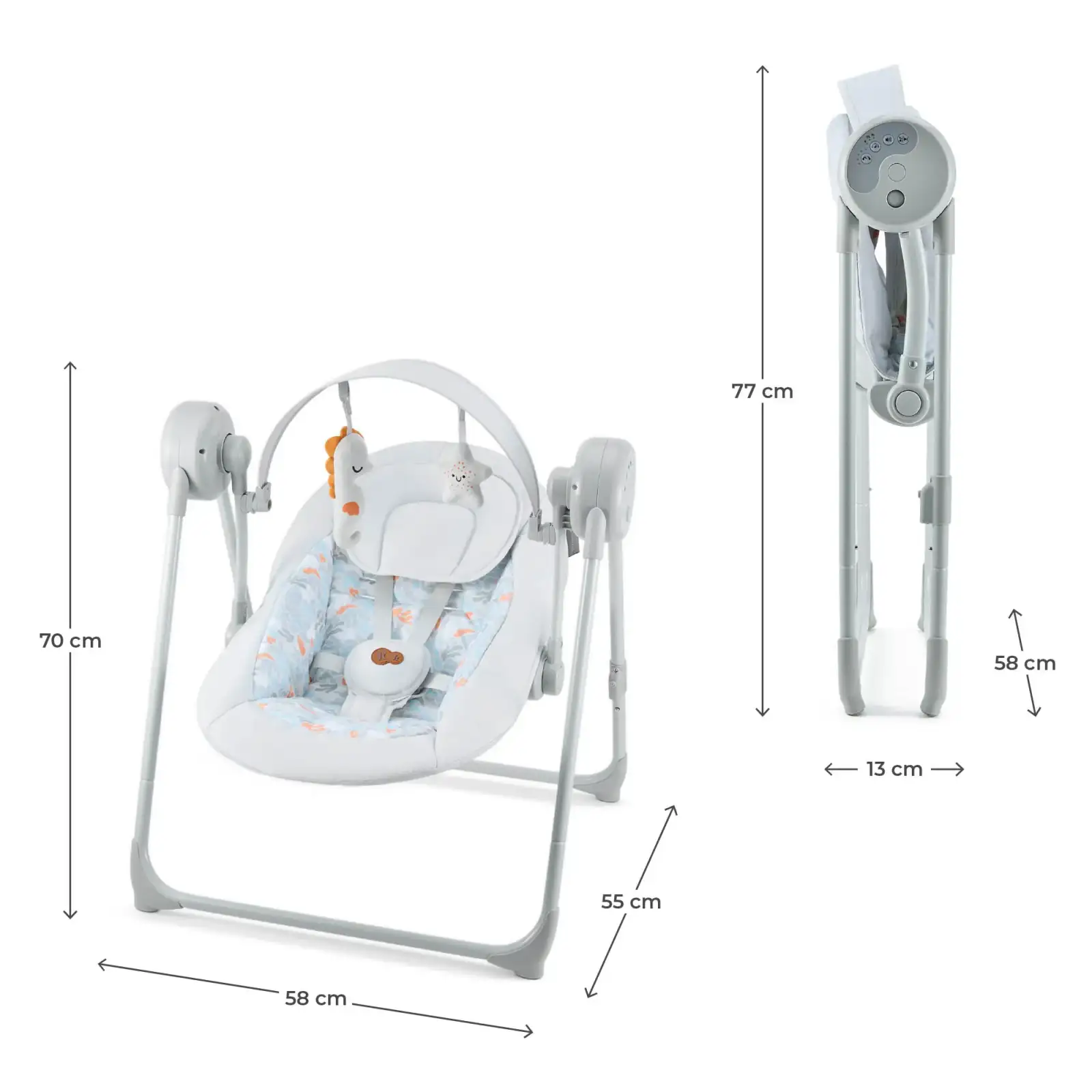 Крісло-гойдалка Kinderkraft Swingee Grey (KBSWIN00GRY0000)