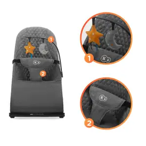 Шезлонг-качалка Kinderkraft Mimi Grey (KBMIMI00GRY0000)