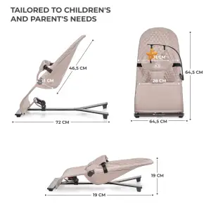 Шезлонг-гойдалка Kinderkraft Mimi Beige (KBMIMI00BEG0000)