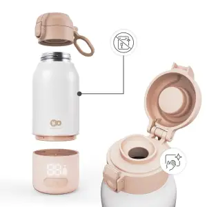Портативный подогреватель для молока и термос 2-в-1 Kinderkraft Gaja Beige (KEGAJA00BEG0000)