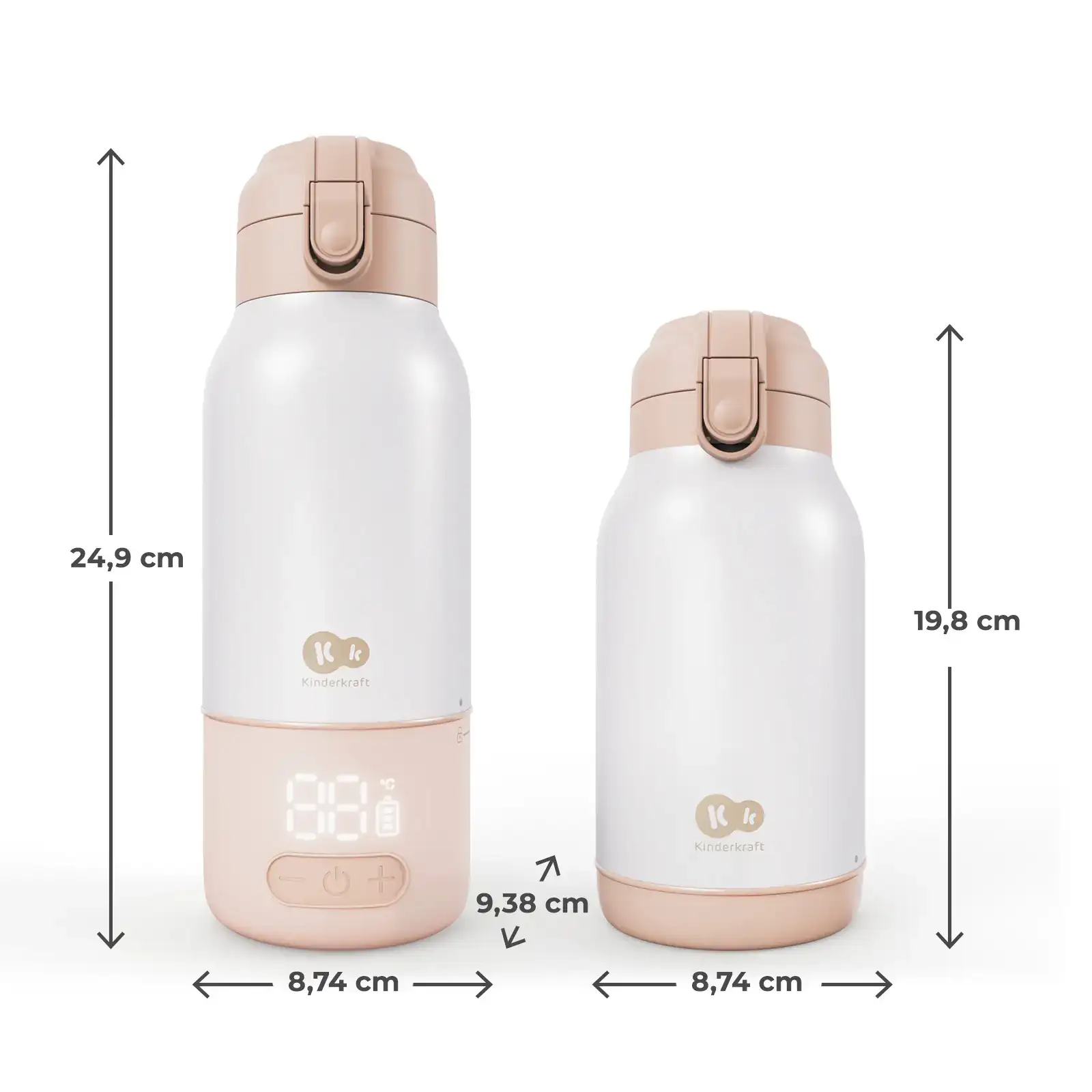 Портативный подогреватель для молока и термос 2-в-1 Kinderkraft Gaja Beige (KEGAJA00BEG0000)