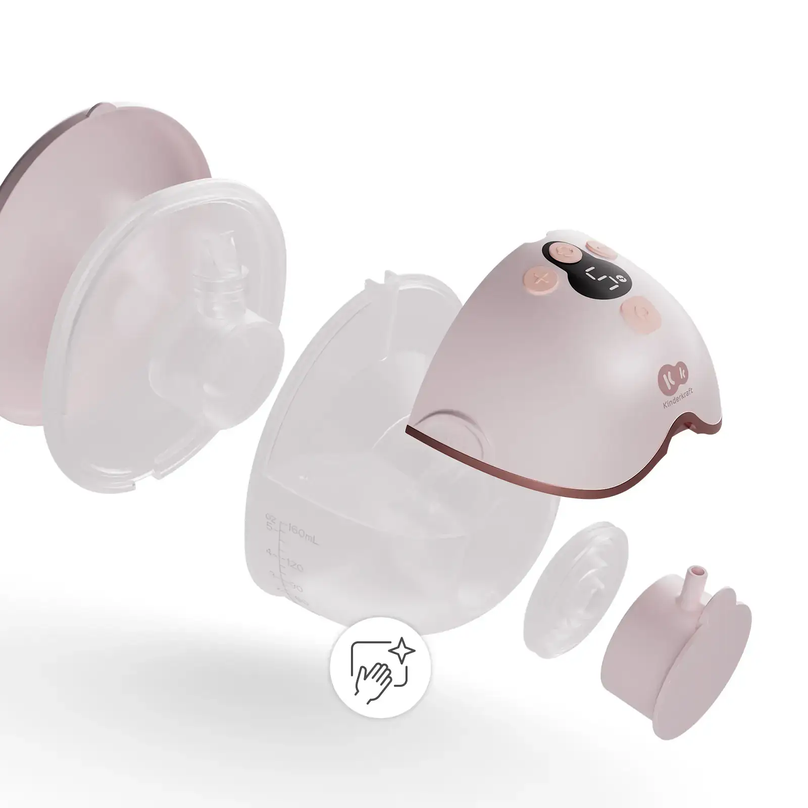 Электрический молокоотсос Kinderkraft MamaFlow Pink (KEMAFL00PNK0000)