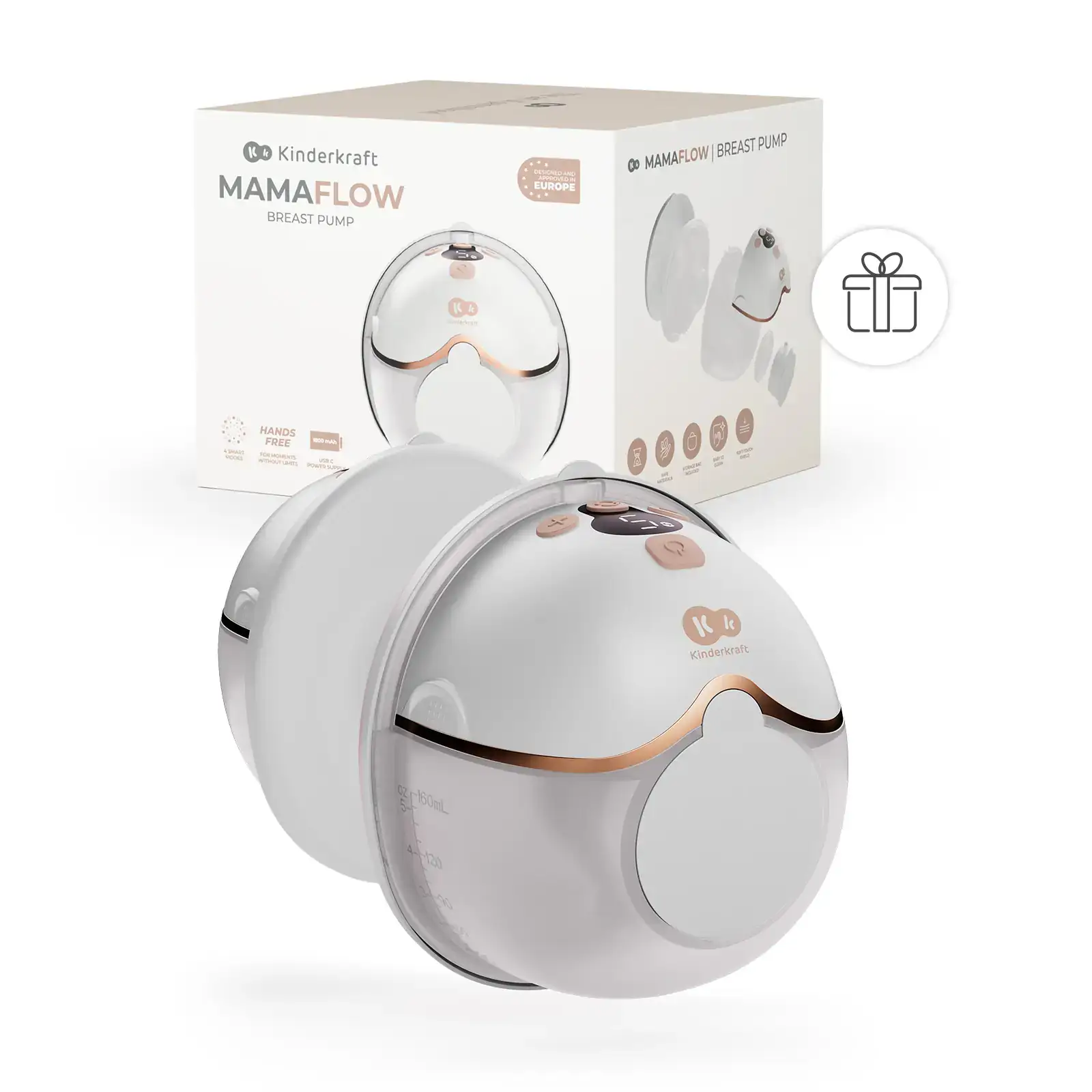 Електричний молоковідсмоктувач Kinderkraft MamaFlow Gold (KEMAFL00GLD0000)
