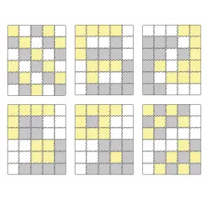 Коврик-пазл Kinderkraft Luno Yellow, 30 элементов (KKMLUNOYEL0000)