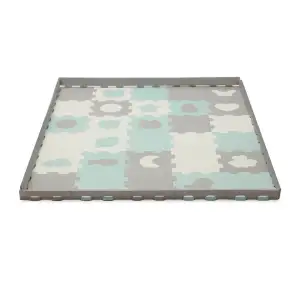 Килимок-пазл Kinderkraft Luno Shapes Mint, 30 елементів (KPLUSH00MIN0000)
