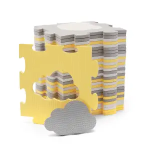 Килимок-пазл Kinderkraft Luno Shapes Yellow, 30 елементів (KPLUSH00YEL0000)