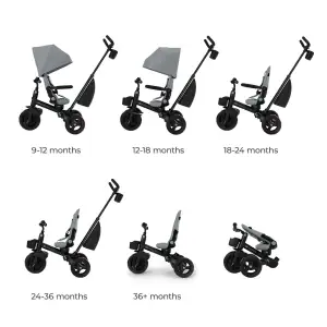 Трехколесный велосипед Kinderkraft Aveo 2 Plus Grey (KRAVEO02GRY0000)