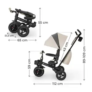 Триколісний велосипед Kinderkraft Spinstep 2 Plus Beige (KRSPST02BEGPL00) UA