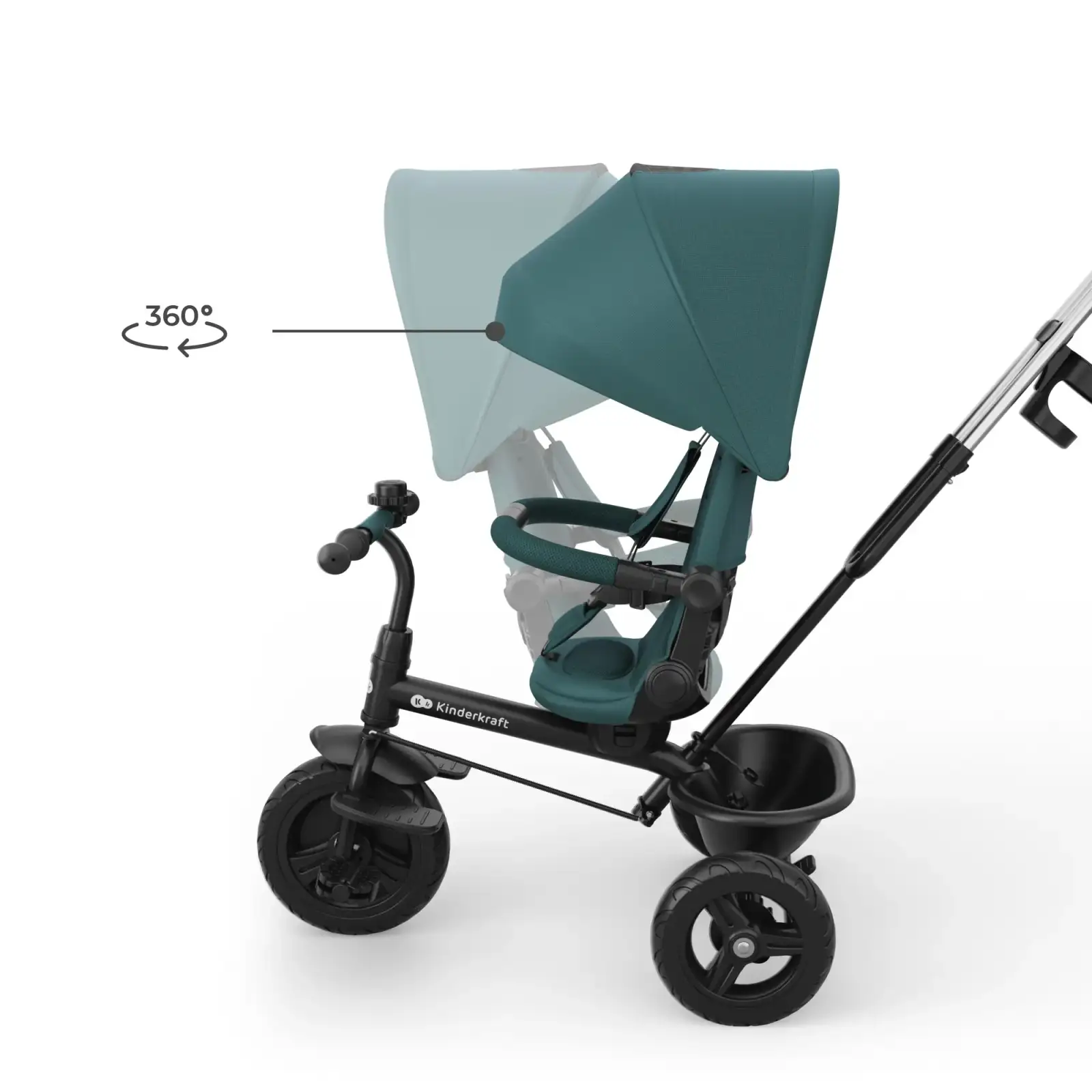 Трехколесный велосипед Kinderkraft Aston 2 Plus Green (KRASTO02GREPL00) UA