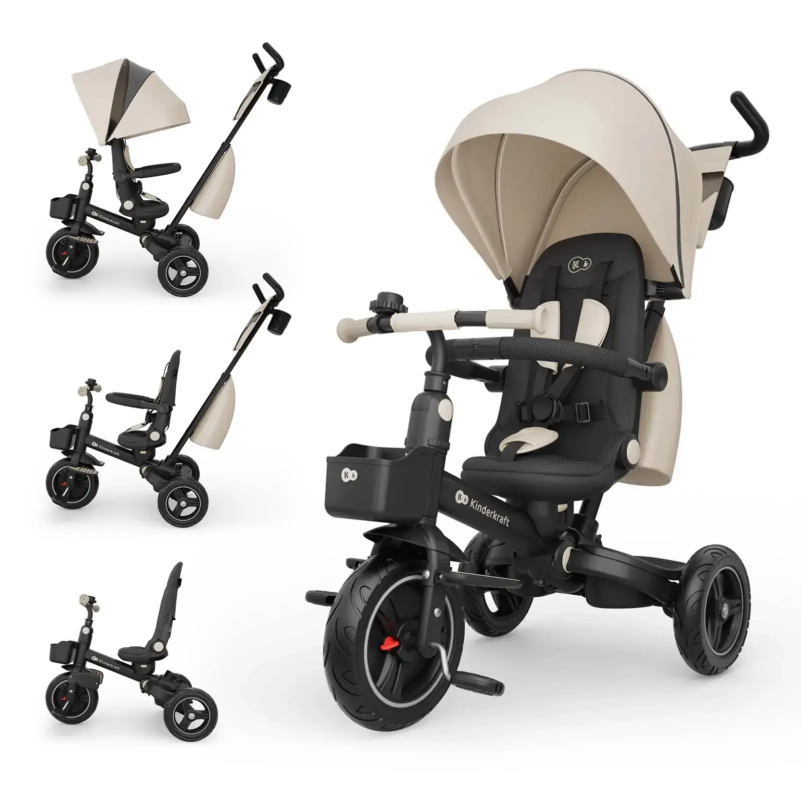 Триколісний велосипед Kinderkraft Spinstep 2 Plus Beige (KRSPST02BEGPL00) UA