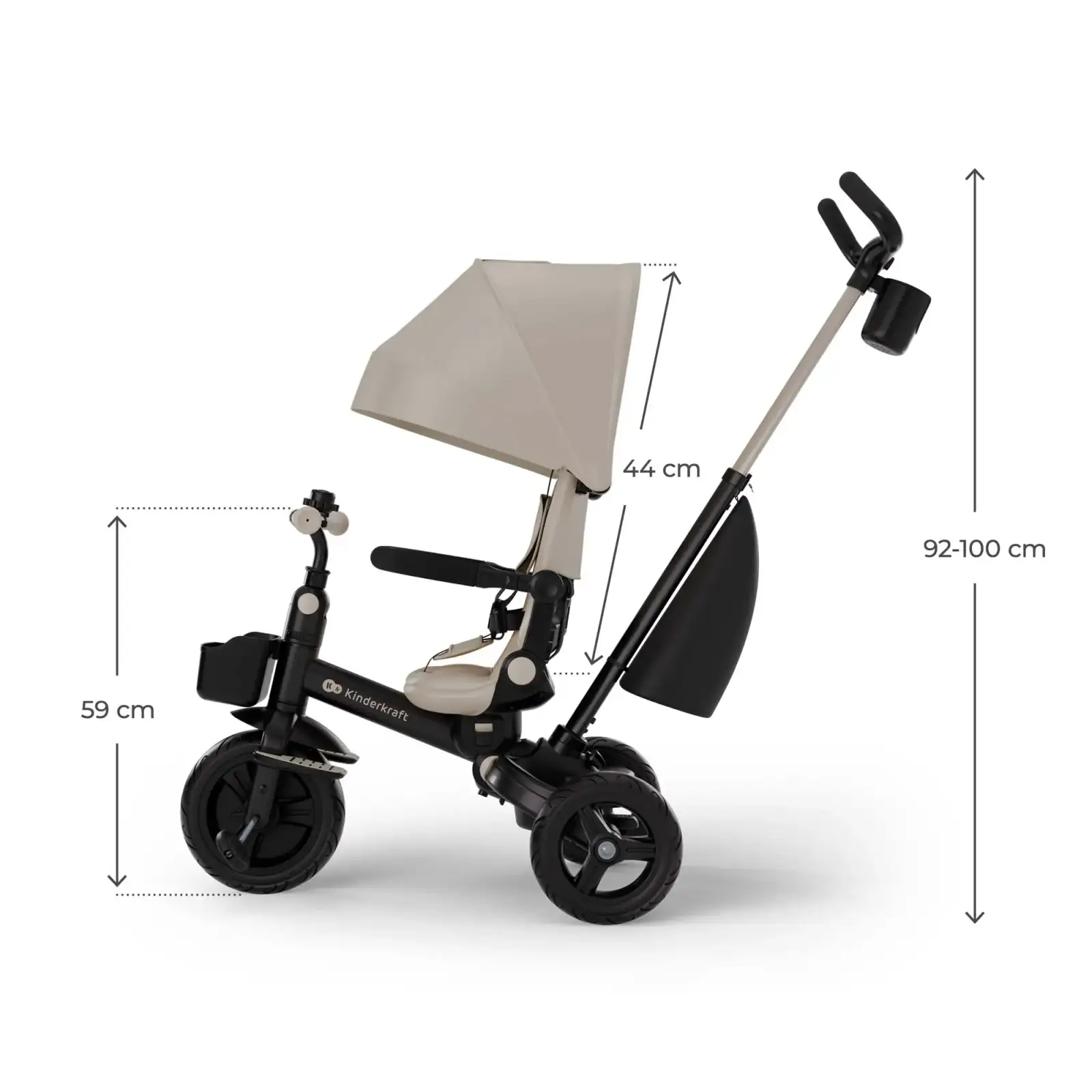 Трехколесный велосипед Kinderkraft Aveo 2 Plus Beige (KRAVEO02BEG0000) UA
