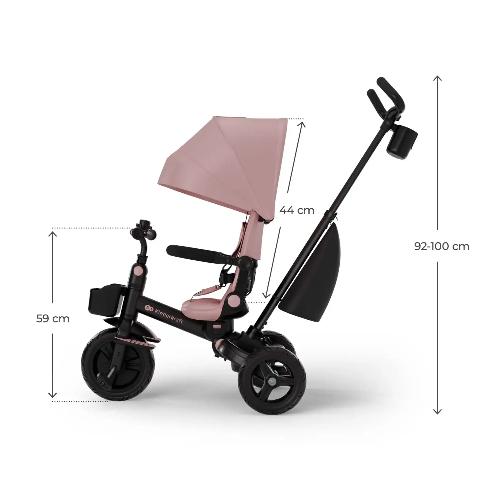 Триколісний велосипед Kinderkraft Aveo 2 Plus Pink (KRAVEO02PNK0000)