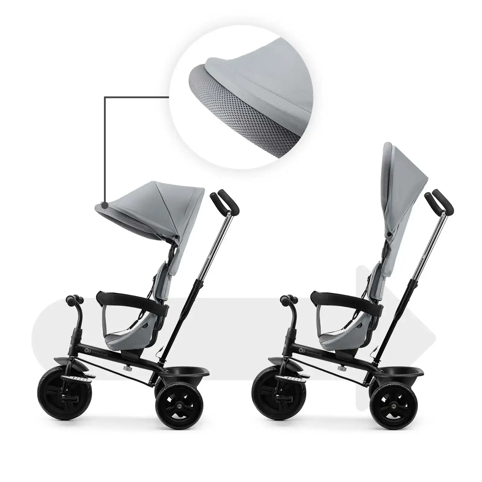 Трехколесный велосипед Kinderkraft Freeway 2 Grey (KRFRWA02GRY0000) UA