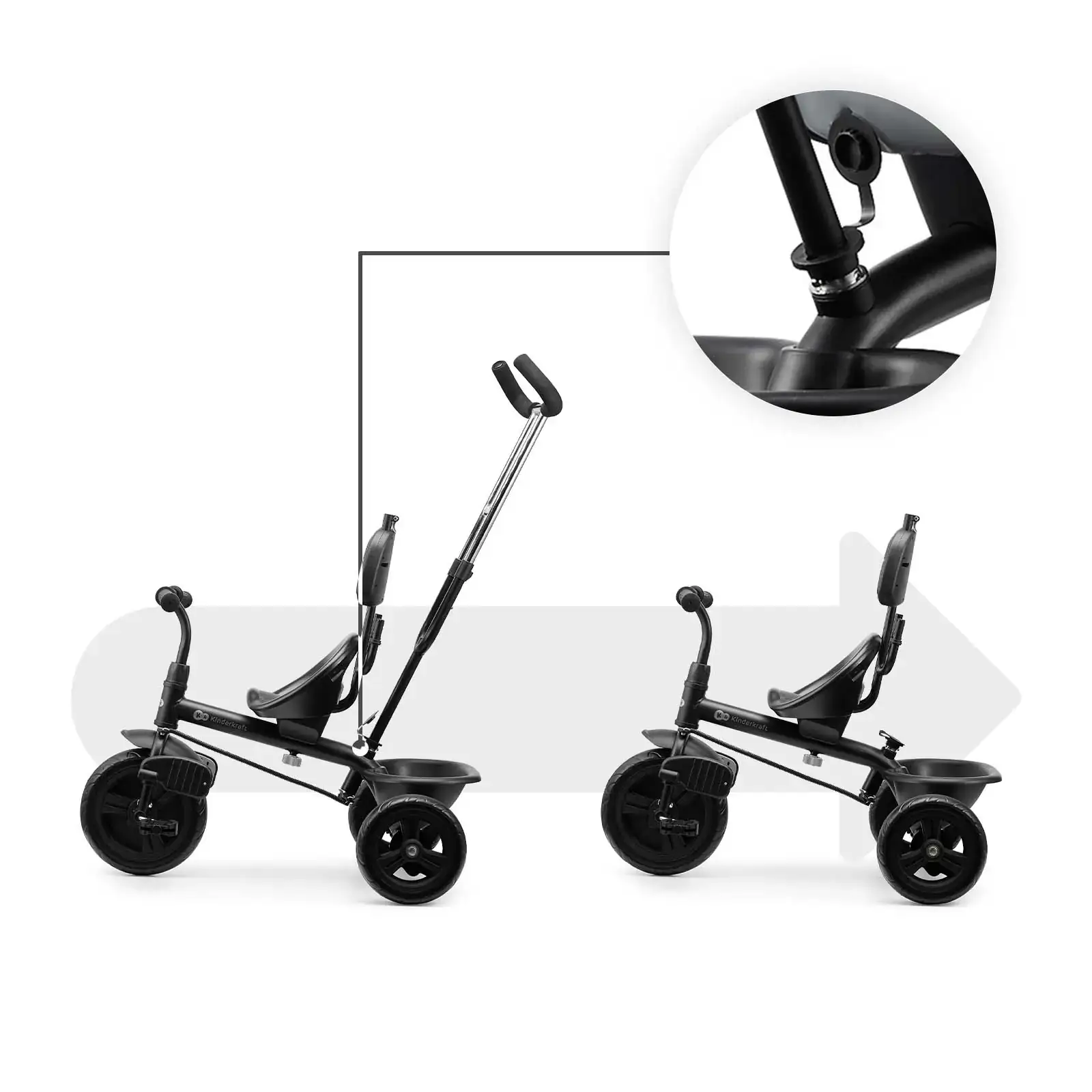 Трехколесный велосипед Kinderkraft Freeway 2 Grey (KRFRWA02GRY0000) UA