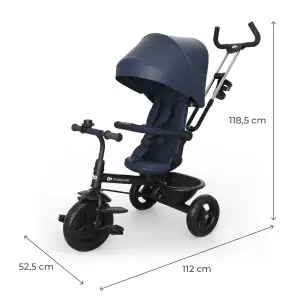 Триколісний велосипед Kinderkraft Aston 2 Plus Navy (KRASTO02NAVPL00)