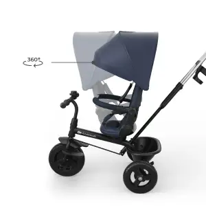 Триколісний велосипед Kinderkraft Aston 2 Plus Navy (KRASTO02NAVPL00)