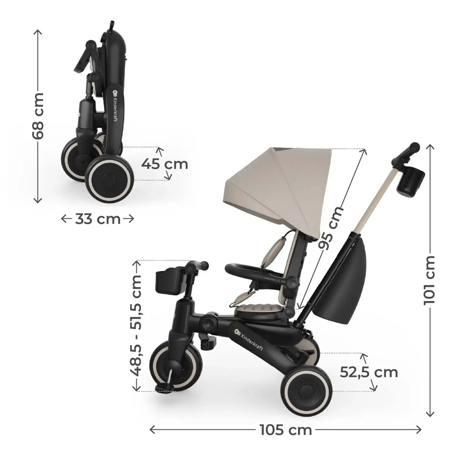 Трехколесный велосипед Kinderkraft Jazz 3 Beige (KRJAZZ03BEG0000) UA