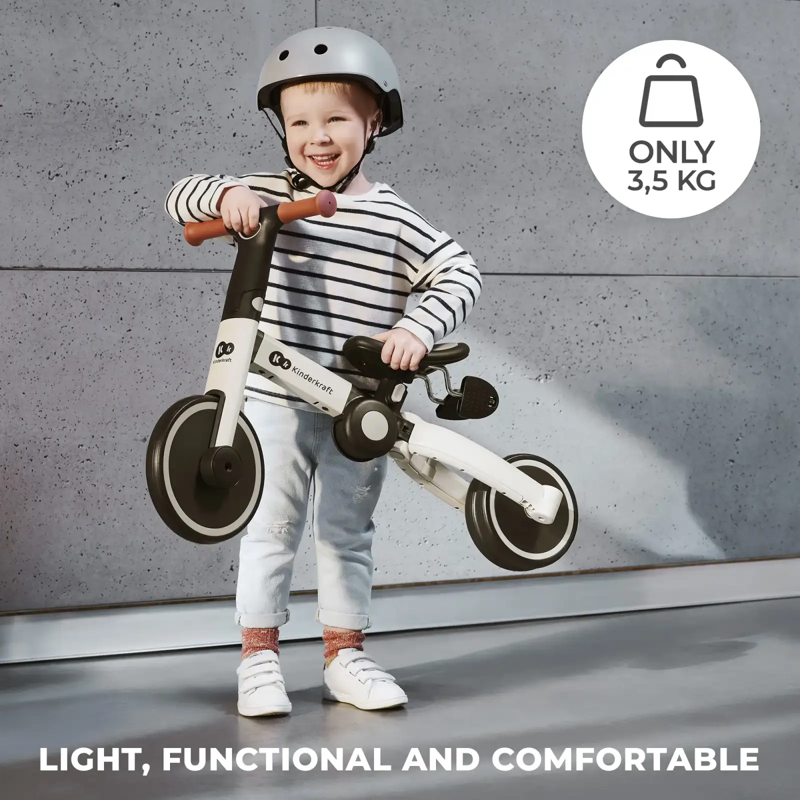 Трехколесный велосипед 3 в 1 Kinderkraft 4TRIKE Silver Grey (KR4TRI22GRY0000)