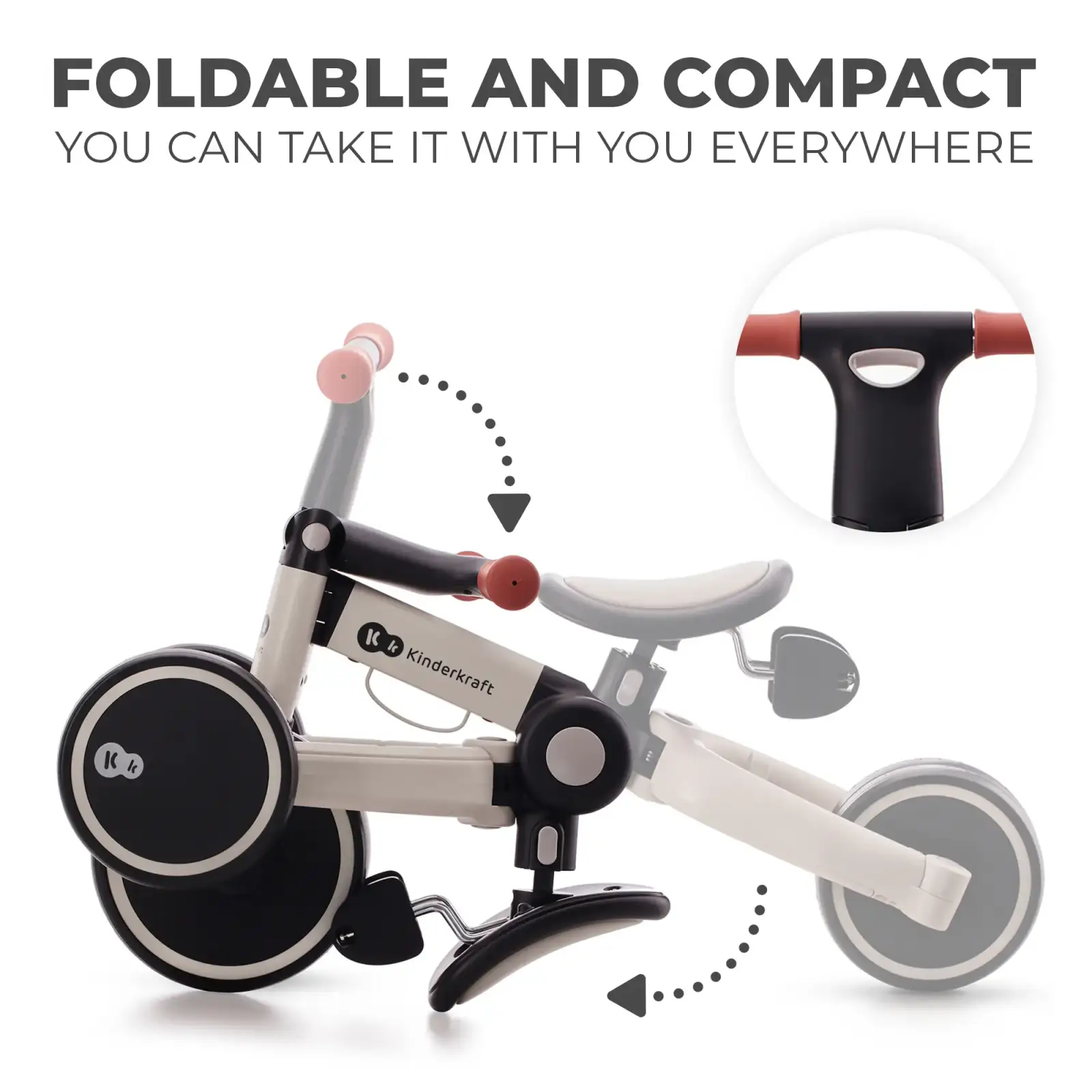 Трехколесный велосипед 3 в 1 Kinderkraft 4TRIKE Silver Grey (KR4TRI22GRY0000)