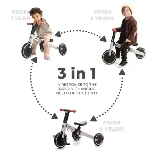 Трехколесный велосипед 3 в 1 Kinderkraft 4TRIKE Silver Grey (KR4TRI22GRY0000)