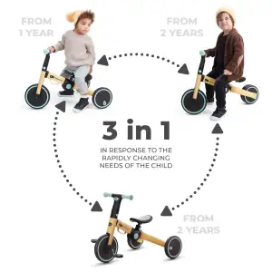 Триколісний велосипед 3 в 1 Kinderkraft 4TRIKE Sunflower Blue (KR4TRI22BLU0000)