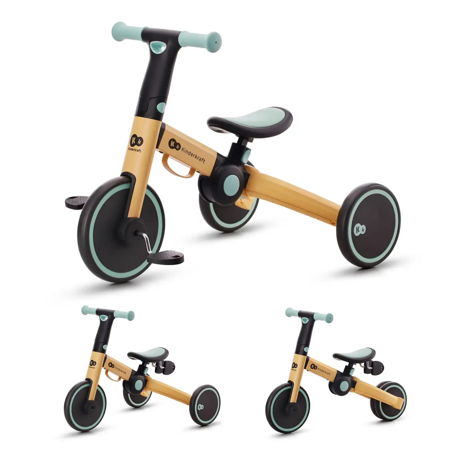Триколісний велосипед 3 в 1 Kinderkraft 4TRIKE Sunflower Blue (KR4TRI22BLU0000)