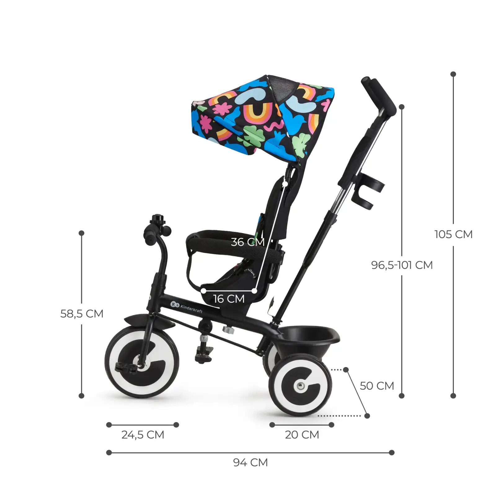 Трехколесный велосипед Kinderkraft Aston Happy Shapes (KRASTO00HAP0000) UA