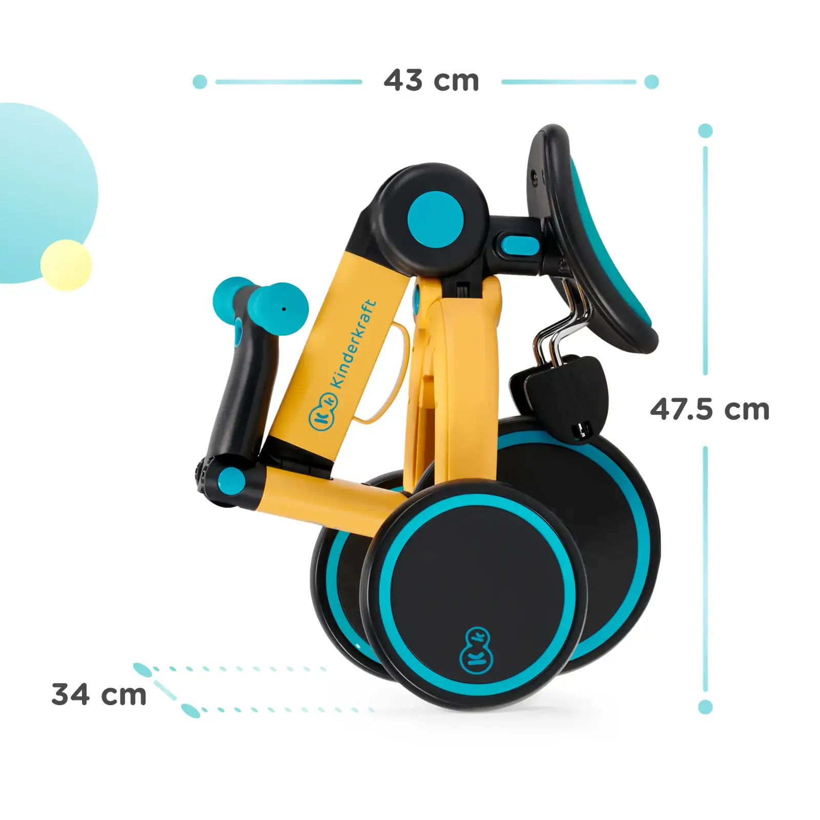 Трехколесный велосипед 3 в 1 Kinderkraft 4TRIKE Primrose Yellow (KR4TRI00YEL0000) UA