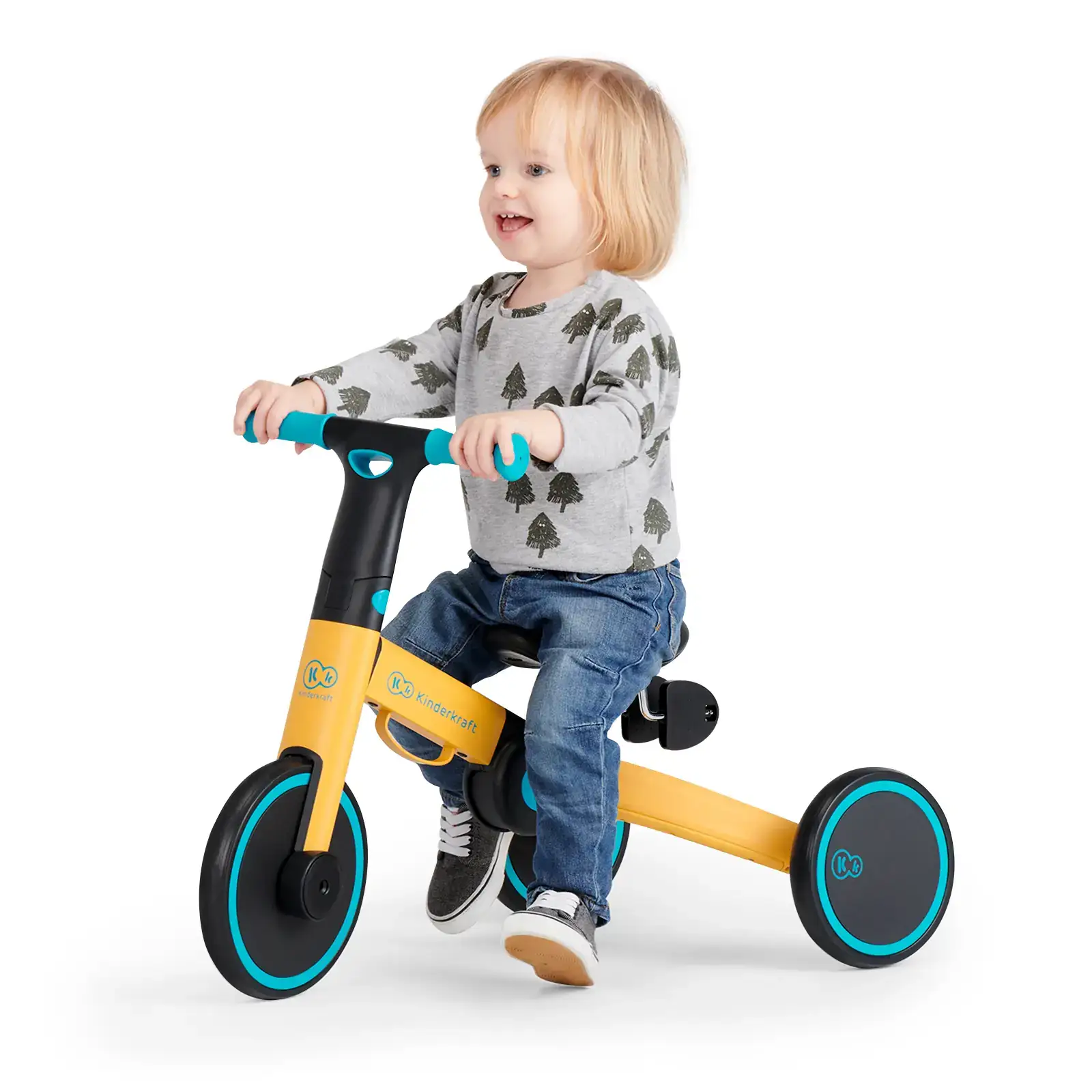 Трехколесный велосипед 3 в 1 Kinderkraft 4TRIKE Primrose Yellow (KR4TRI00YEL0000) UA