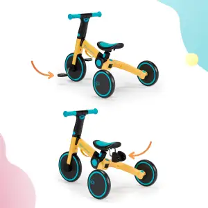 Трехколесный велосипед 3 в 1 Kinderkraft 4TRIKE Primrose Yellow (KR4TRI00YEL0000) UA