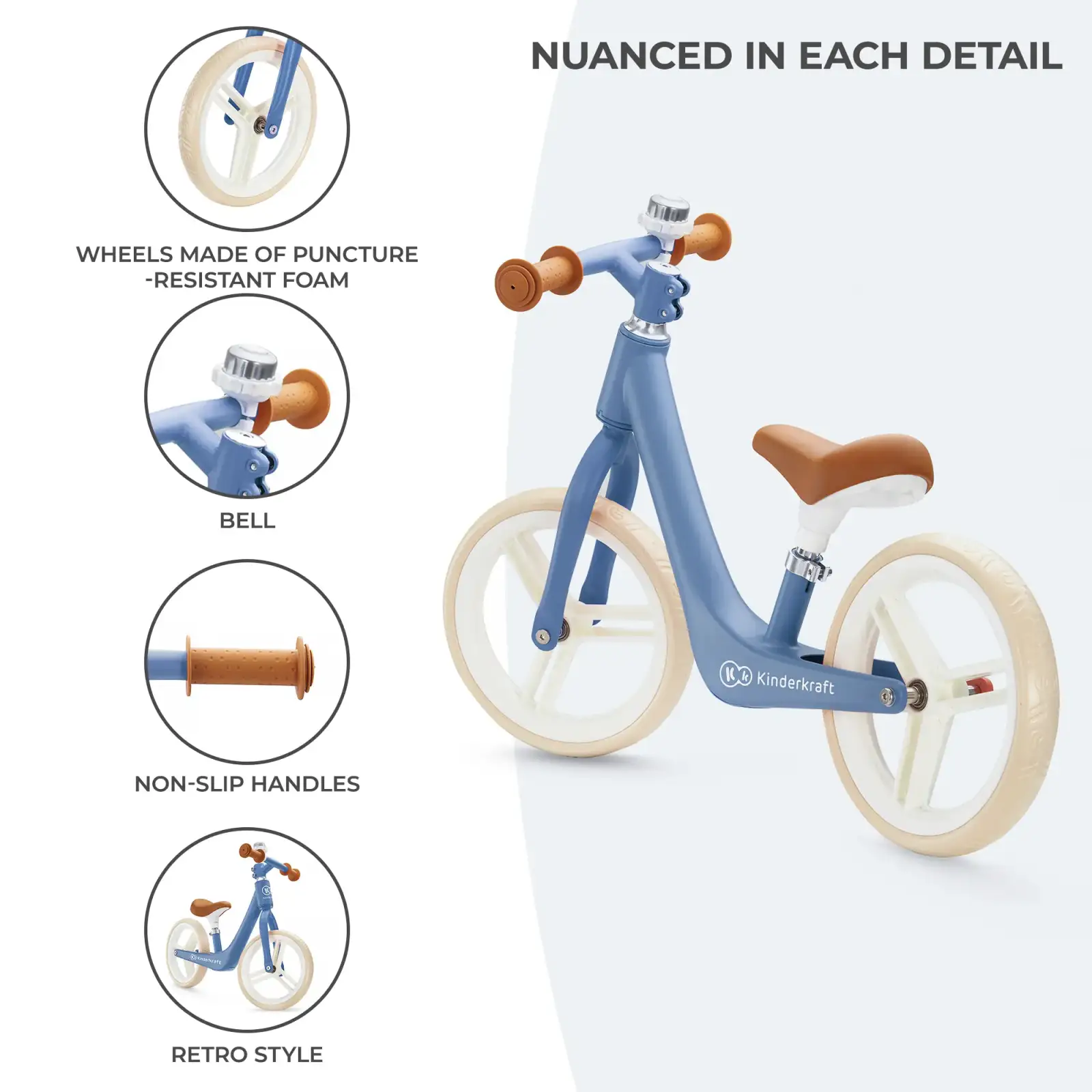 Біговел Kinderkraft Fly Plus Blue (KRFLPL00BLU0000) UA