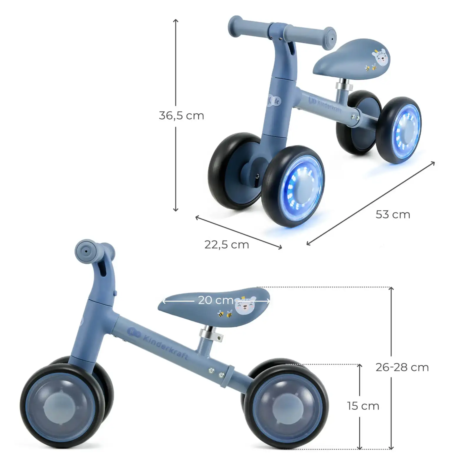 Каталка-беговел Kinderkraft Cutie Flash Blue (KRCUFL00BLU0000) UA