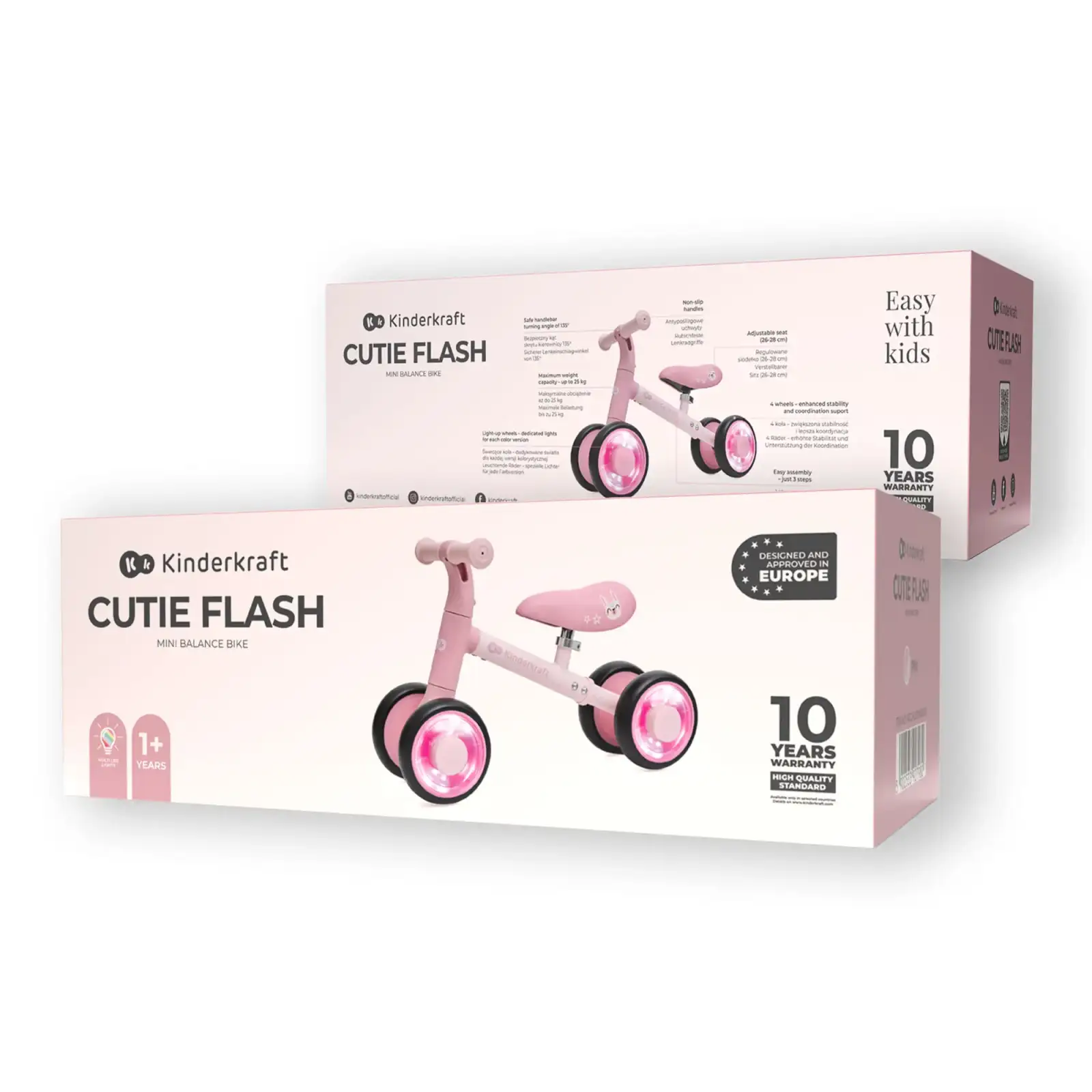 Каталка-біговел Kinderkraft Cutie Flash Pink (KRCUFL00PNK0000) UA