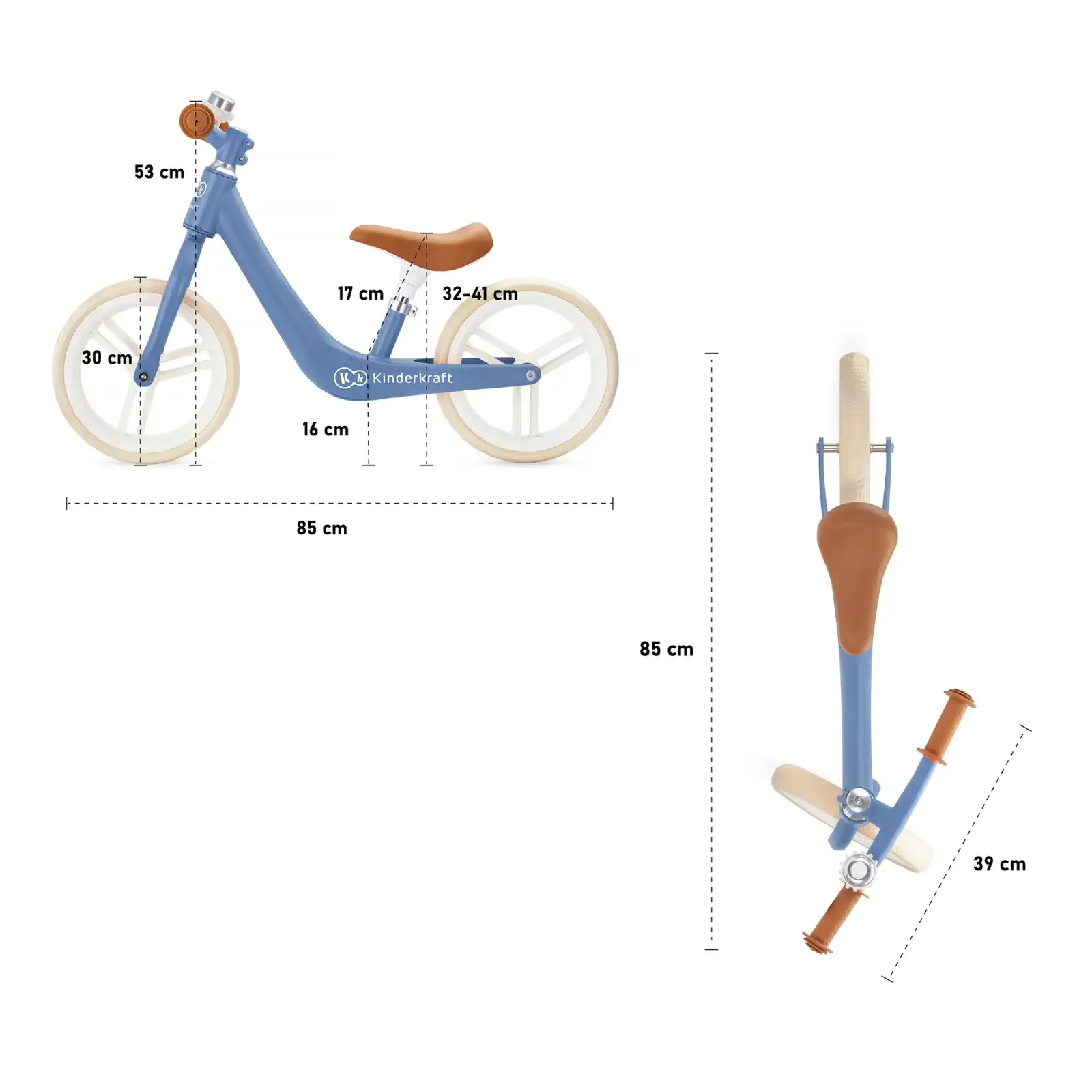 Біговел Kinderkraft Fly Plus Blue (KRFLPL00BLU0000) UA