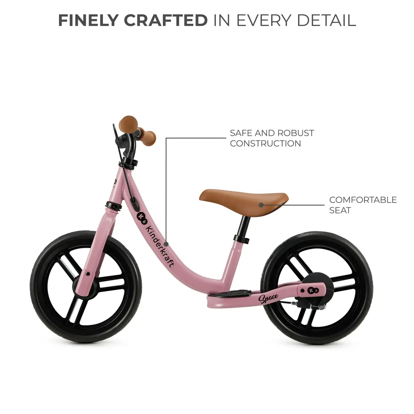Біговел Kinderkraft Space Dark Pink (KRSPAC23PNK0000) UA