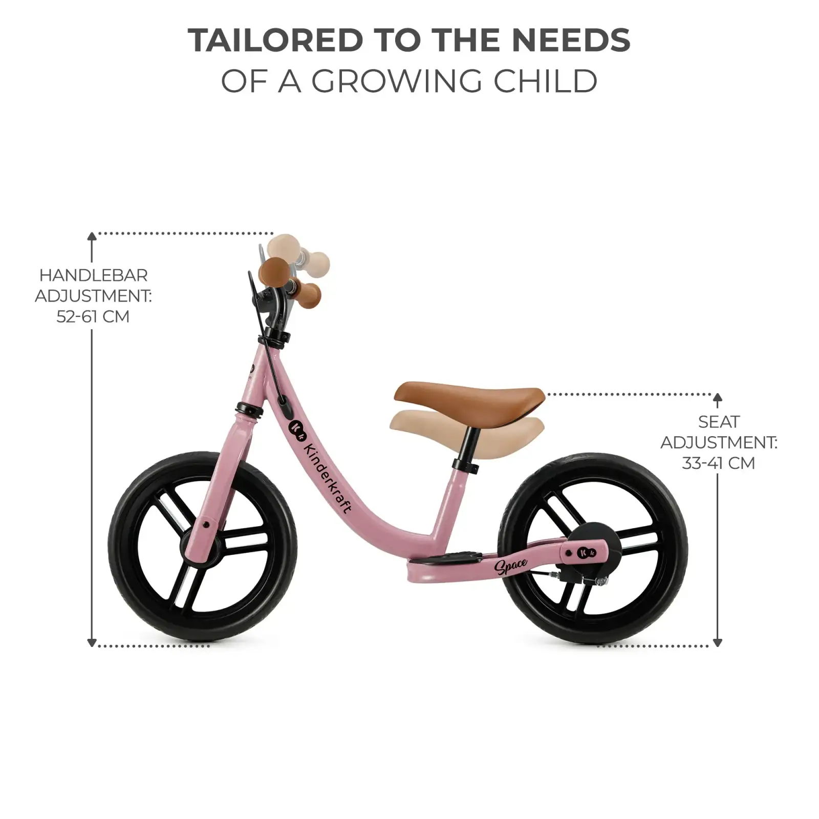 Біговел Kinderkraft Space Dark Pink (KRSPAC23PNK0000) UA