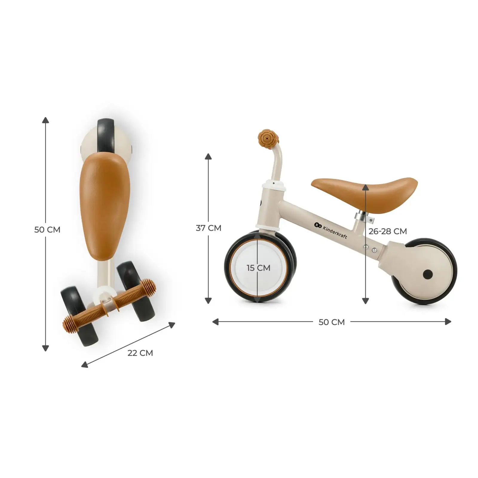 Каталка-біговел Kinderkraft Cutie Light Beige (KRCUTI00BEG0000) UA