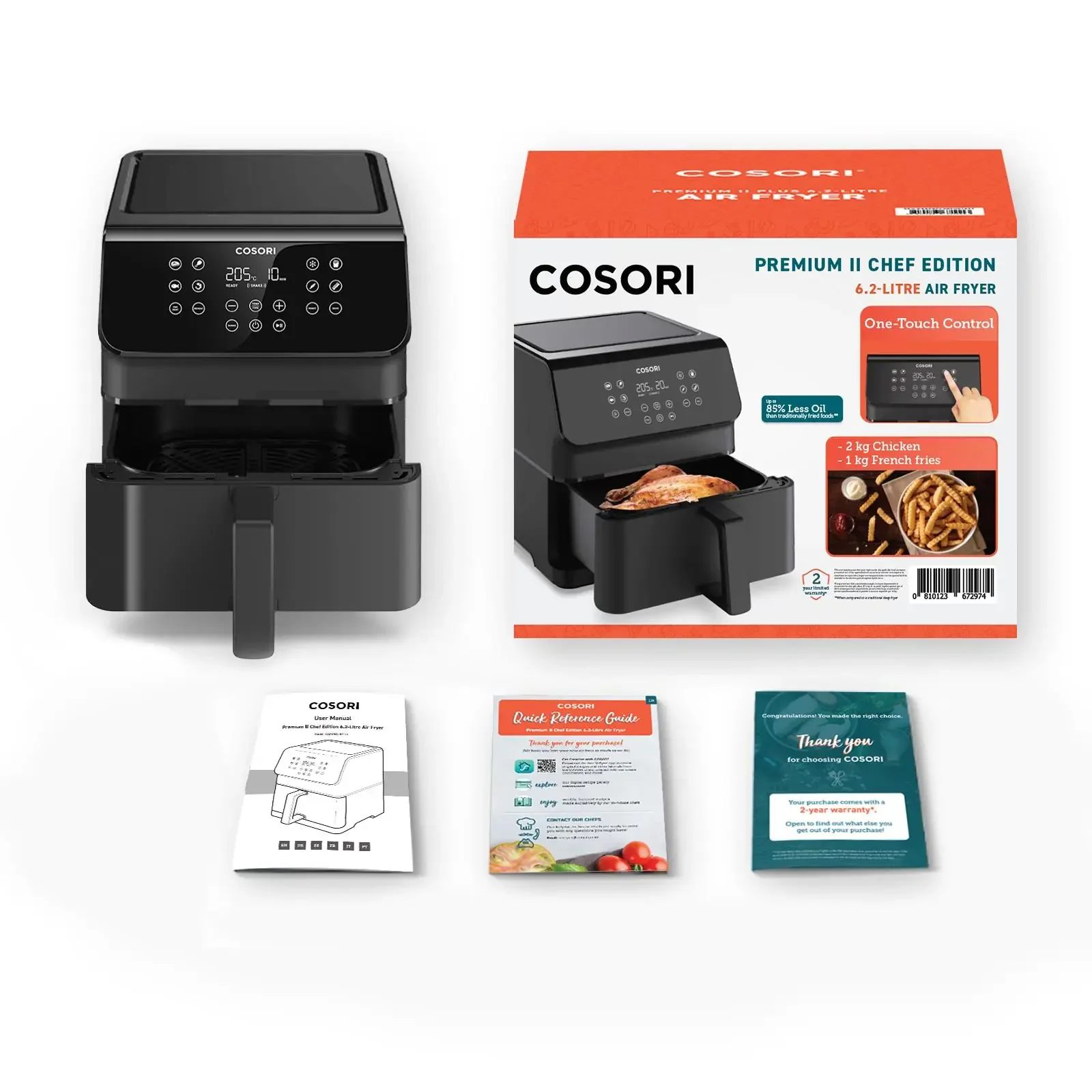 Мультипіч Cosori Premium II Chef Edition 6.2-Litre (CAF-P651-KEUR) UA